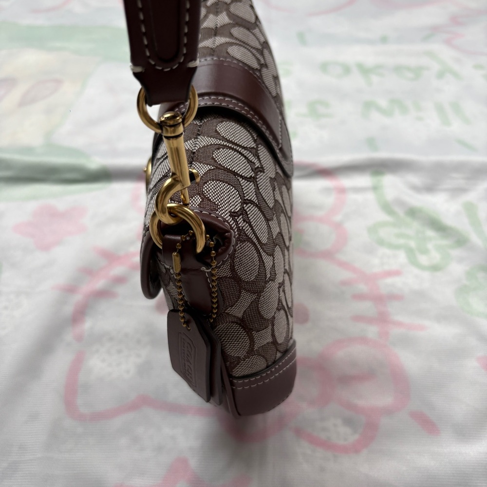 Coach Soho Signature Jacquard Monogram Canvas Underarm Bag - Picture 5 of 9